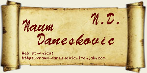 Naum Danesković vizit kartica